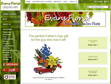 Tablet Screenshot of evansflorist.ca